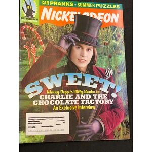 Nickelodeon ~ August 2005 ~ SWEET! Johnny Depp in Willy Wonka ~ Issue 113